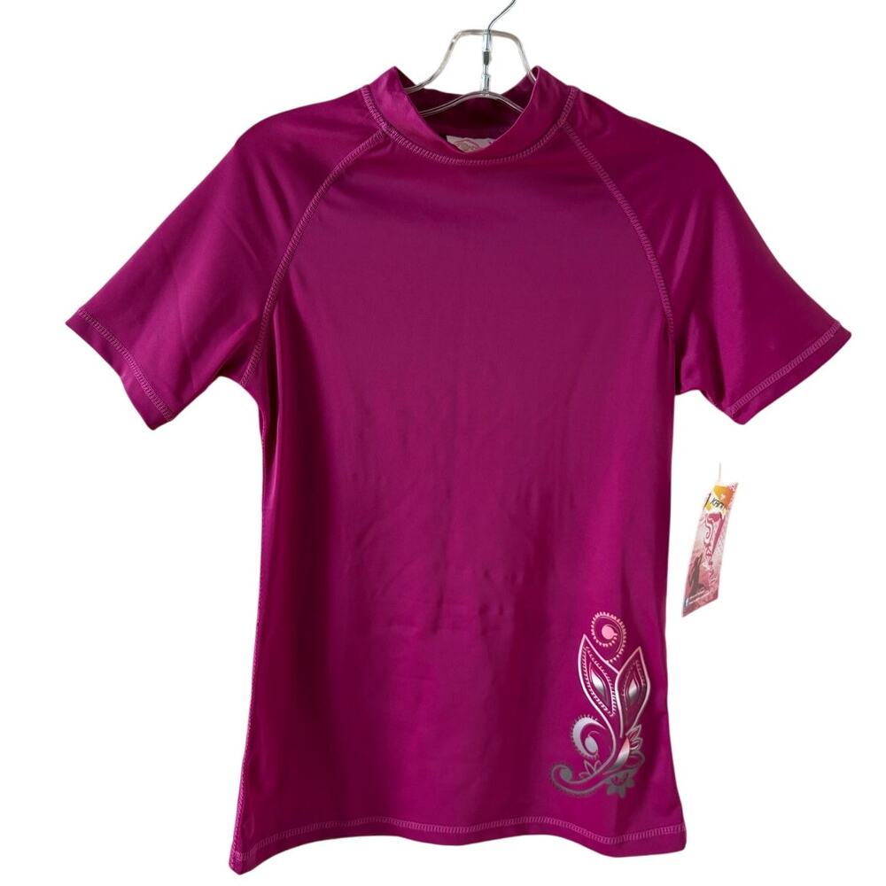 KANU Surf Swim Rashguard Magenta Girls Size XS NWT